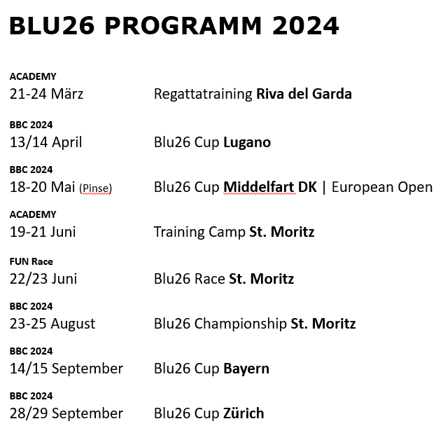 blu26 Programm 2024