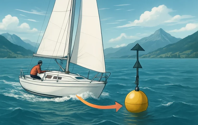 Anlegen an der Boje bei Wind mit dem Segelboot