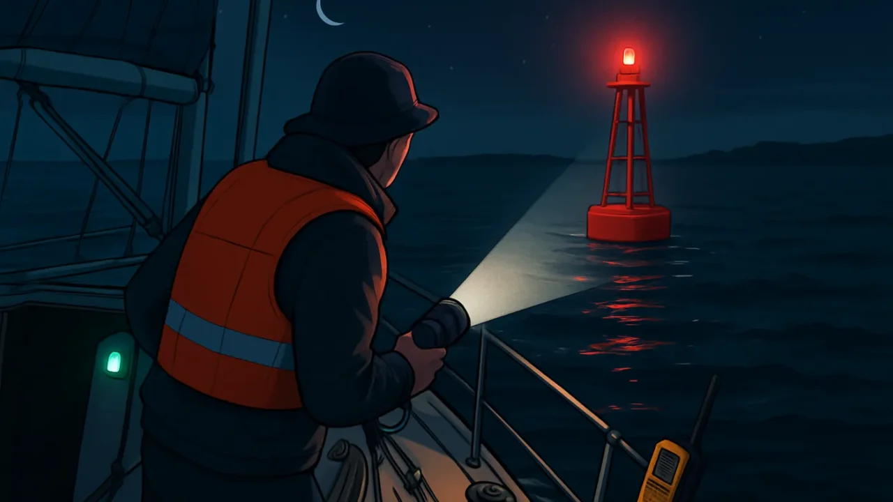 Ausrüstung Bojenmanöver bei Nacht: Checkliste für Schweizer Seen
