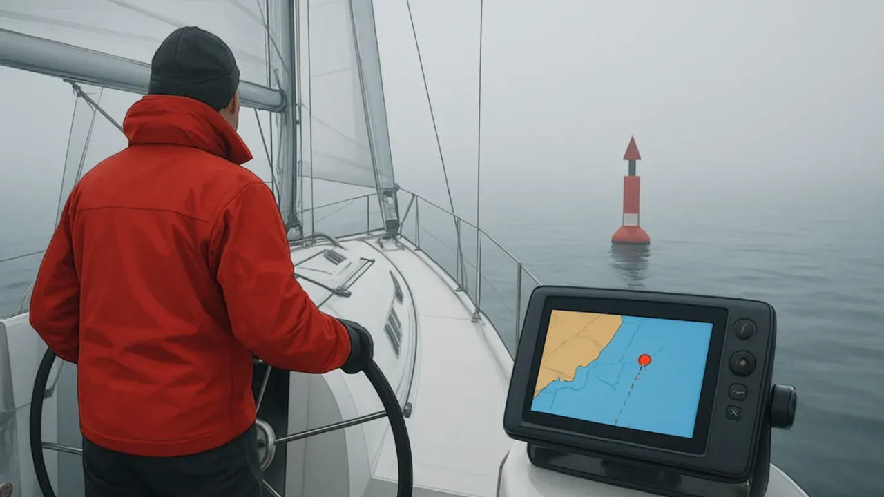 Navigation zur Boje bei schlechter Sicht auf Schweizer Seen