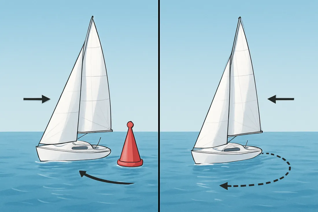 Bojenmanöver segelprüfung schweiz: visueller Vergleich der Optionen