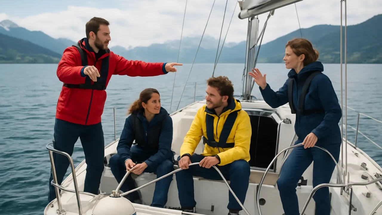Crew Kommunikation beim Anlegen an der Boje