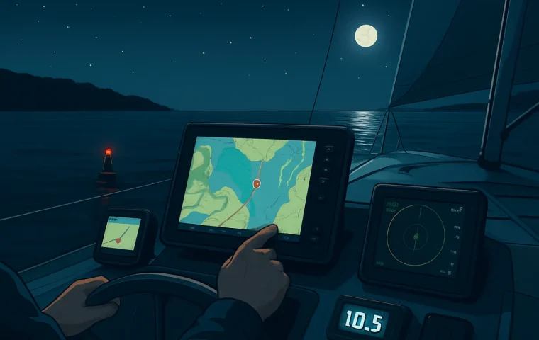 Elektronische Navigation fürs Bojenmanöver in der Nacht