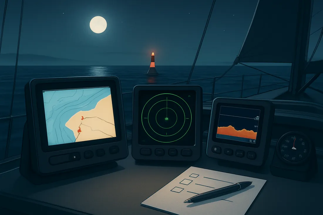 Elektronische navigation bojenmanöver nacht: praktische Checkliste vor der Umsetzung