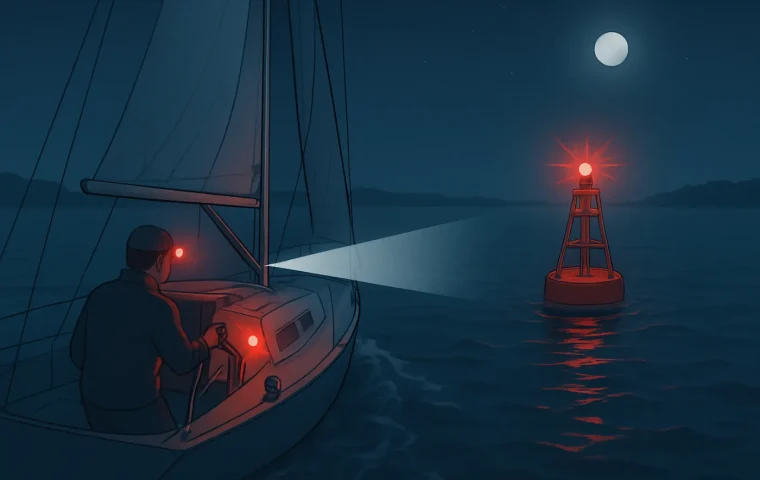 Licht und Sichtbarkeit beim Bojenmanöver in der Nacht