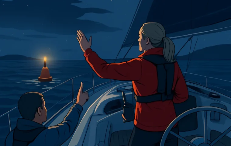Kommunikation der Crew beim Bojenmanöver in der Nacht