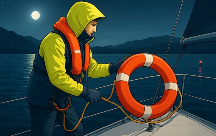 Persönliche Schutzausrüstung Nachtsegeln Boje