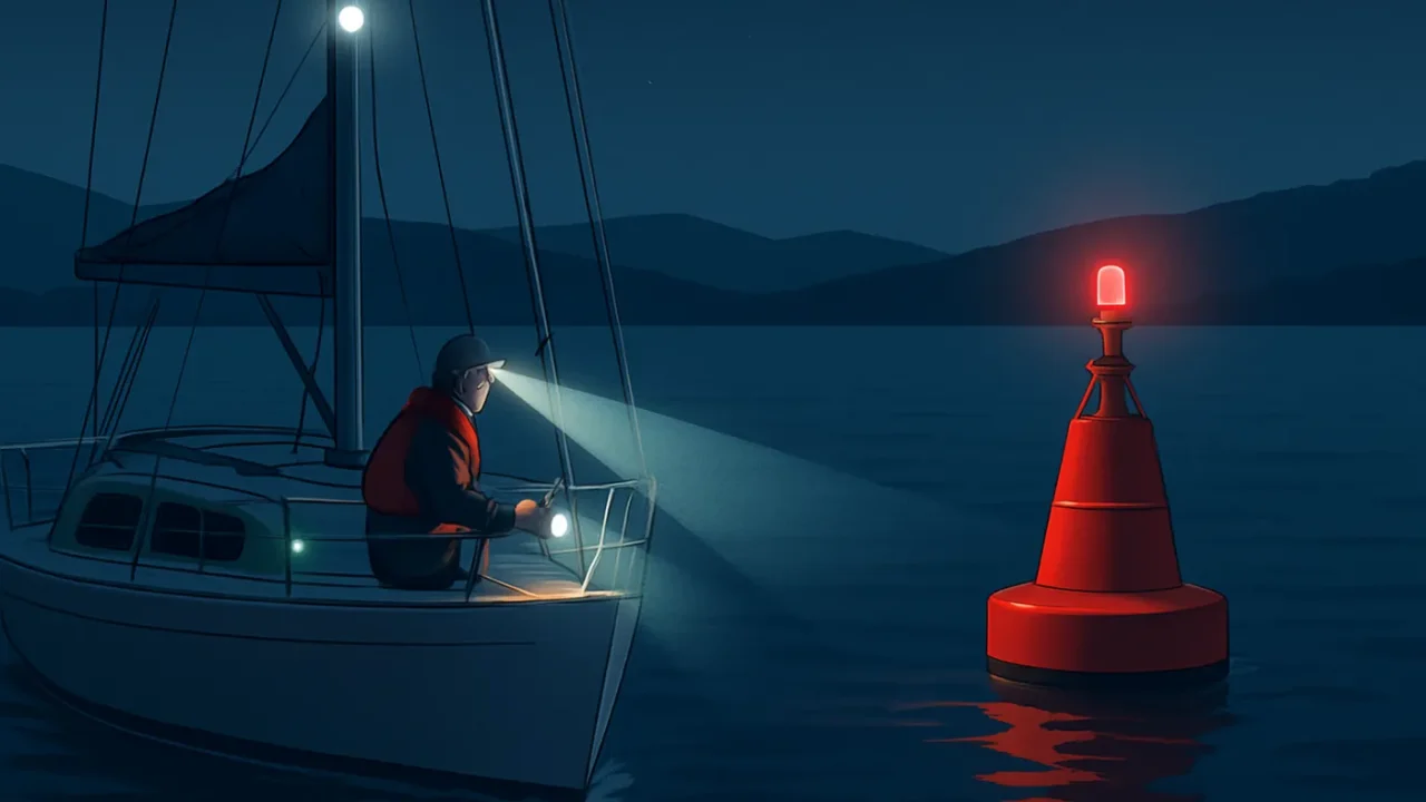 Lichtausrüstung Bojenmanöver Nacht: Lampen und Reflektoren erklärt