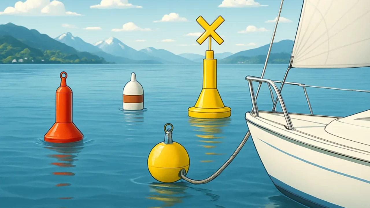 Bojenarten für das Segelboot in der Schweiz